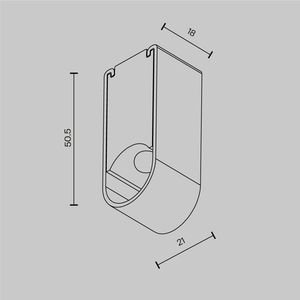 Фиксатор для накладного монтажа штанговой системы Maytoni Axity CA010SM-BS