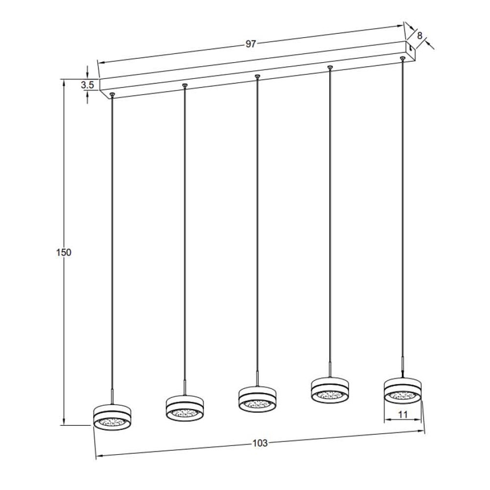 Подвесной светодиодный светильник Lucide Enia Led 48451/25/72