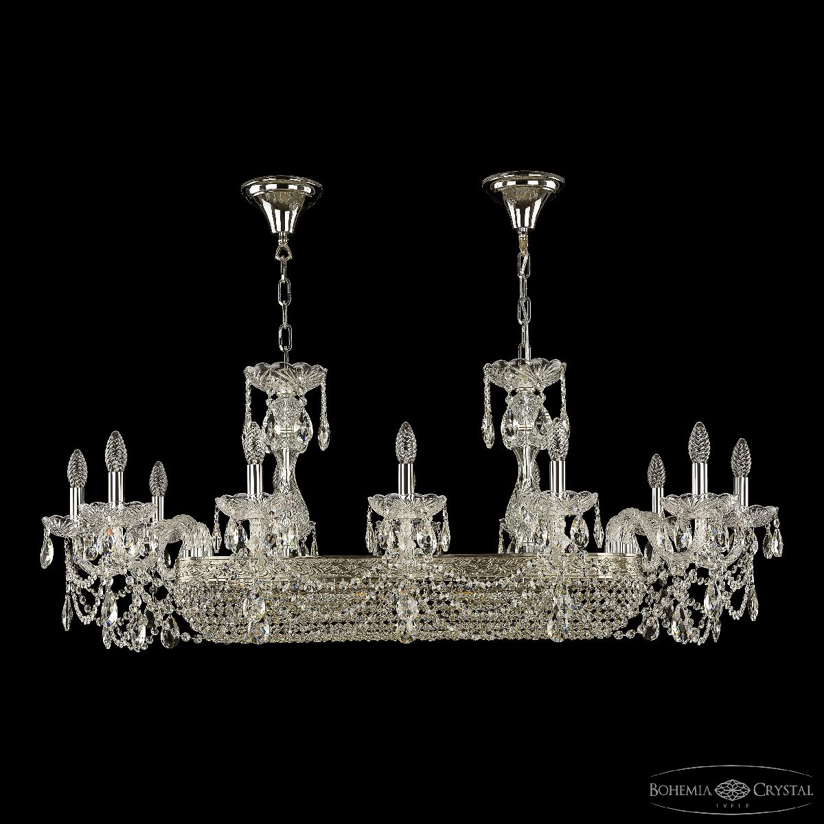 Подвесная люстра Bohemia Ivele Crystal 1453/12/195/800 Ni