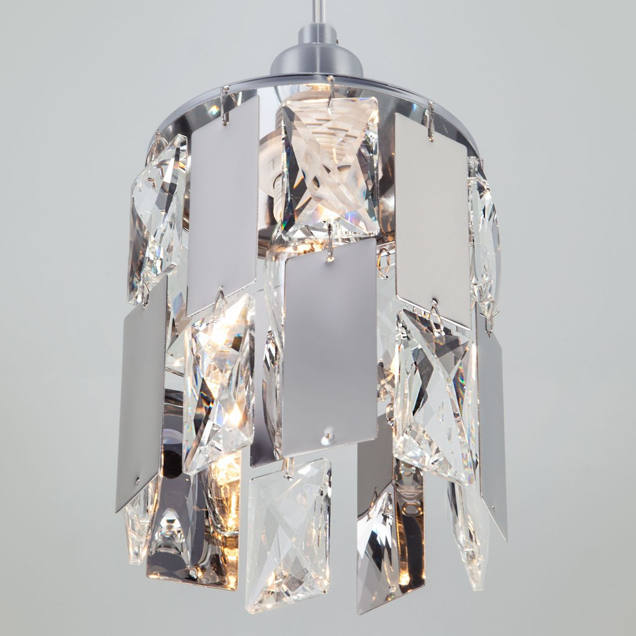 Подвесной светильник хрустальный Eurosvet Scoppio 50101/1 хром