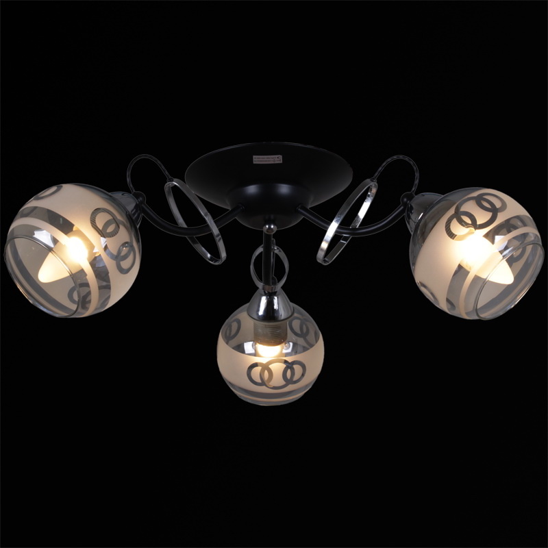 Потолочная люстра Reluce 22115-0.3-03 BK+CH