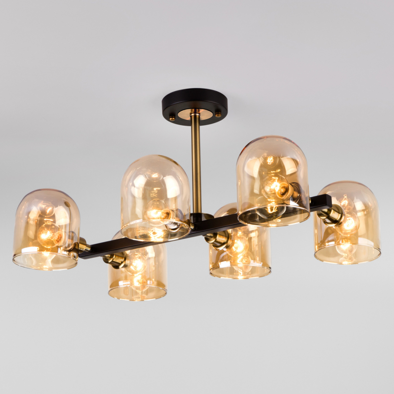 Потолочная люстра Eurosvet Wade 70103/6 бронза/черный