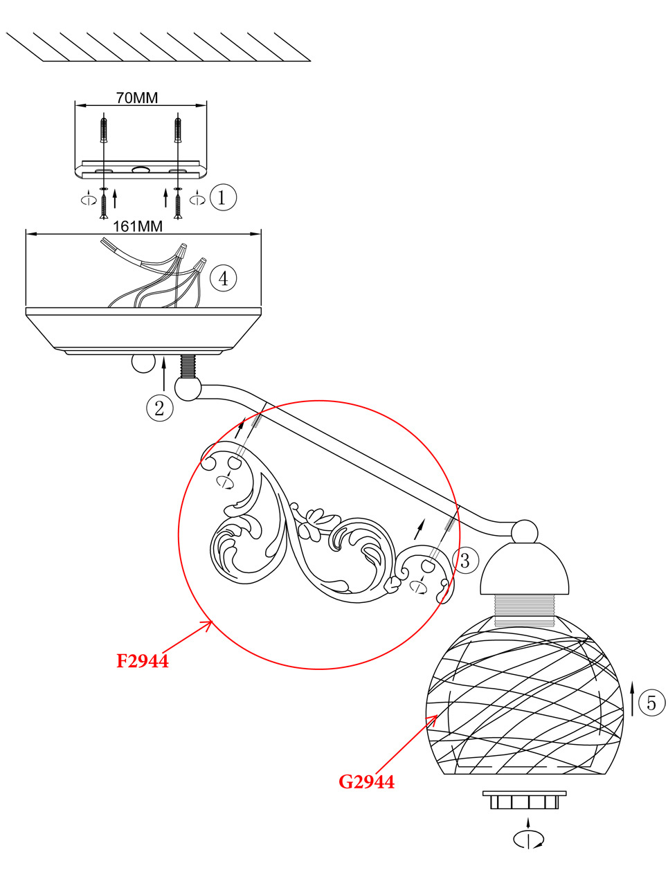 Потолочная люстра Lumion Balina 2944/5C