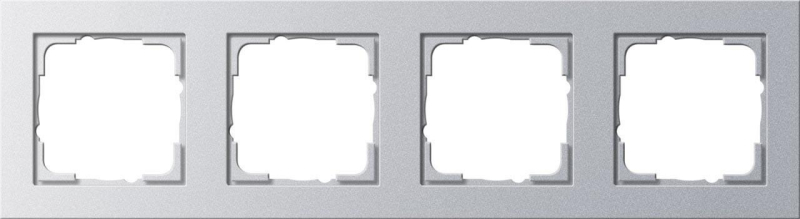 Рамка 4-постовая Gira E2 алюминий 021425
