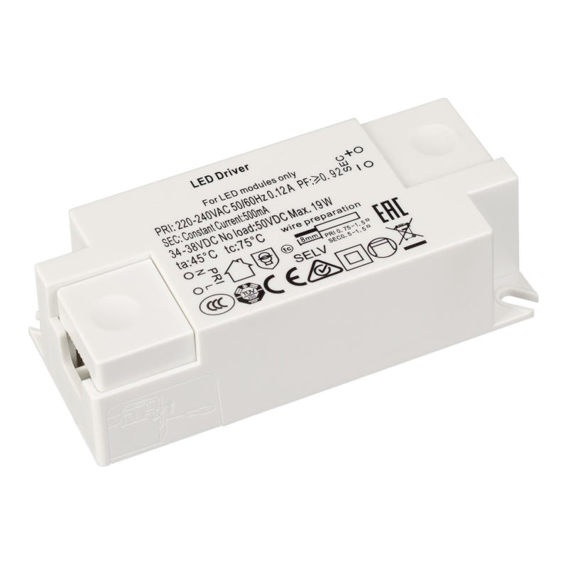 Блок питания Arlight ARJ-KE38500 (19W, 500mA, PFC) 029335