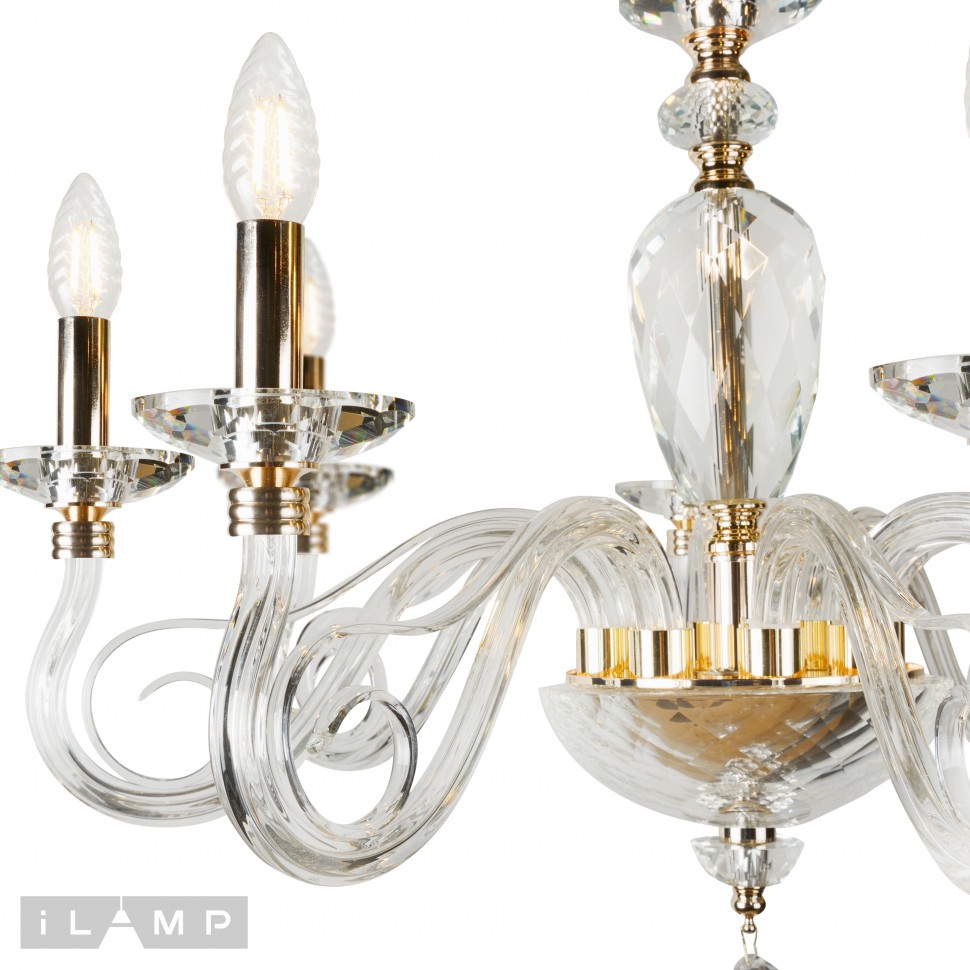 Подвесная люстра iLamp Modo P2328-8 GD