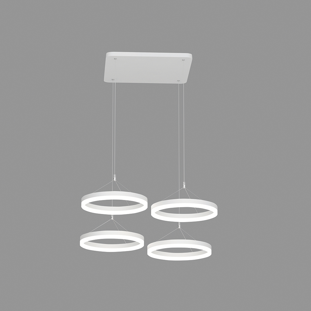 Подвесная люстра Elvan LU-155/4SQ-21W-NH-Wh-R