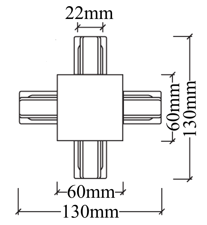 Соединитель X-образный (однофазный) Crystal Lux CLT 0.2211 CLT 0.2211 04 WH