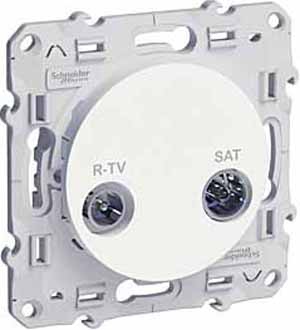 Розетка R-TV/SAT Schneider Electric Odace S52R454