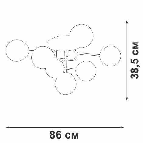 Потолочная люстра Vitaluce V3999-8/7PL