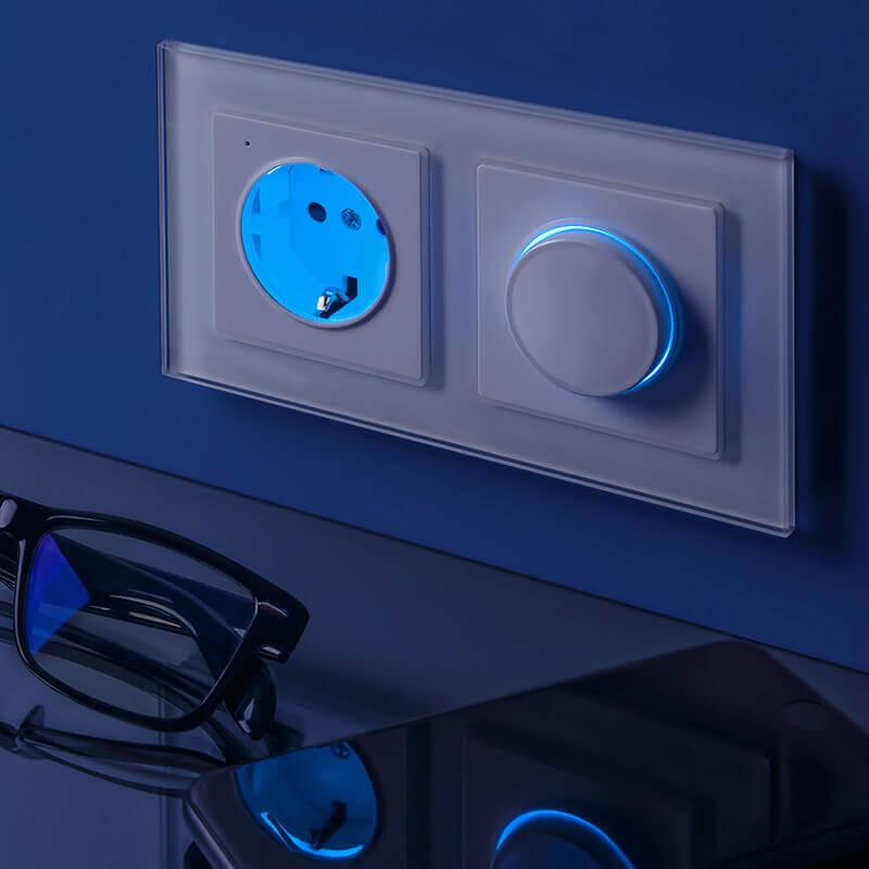 Диммер с подсветкой Werkel WL01-DM600-LED белый 4690389129711