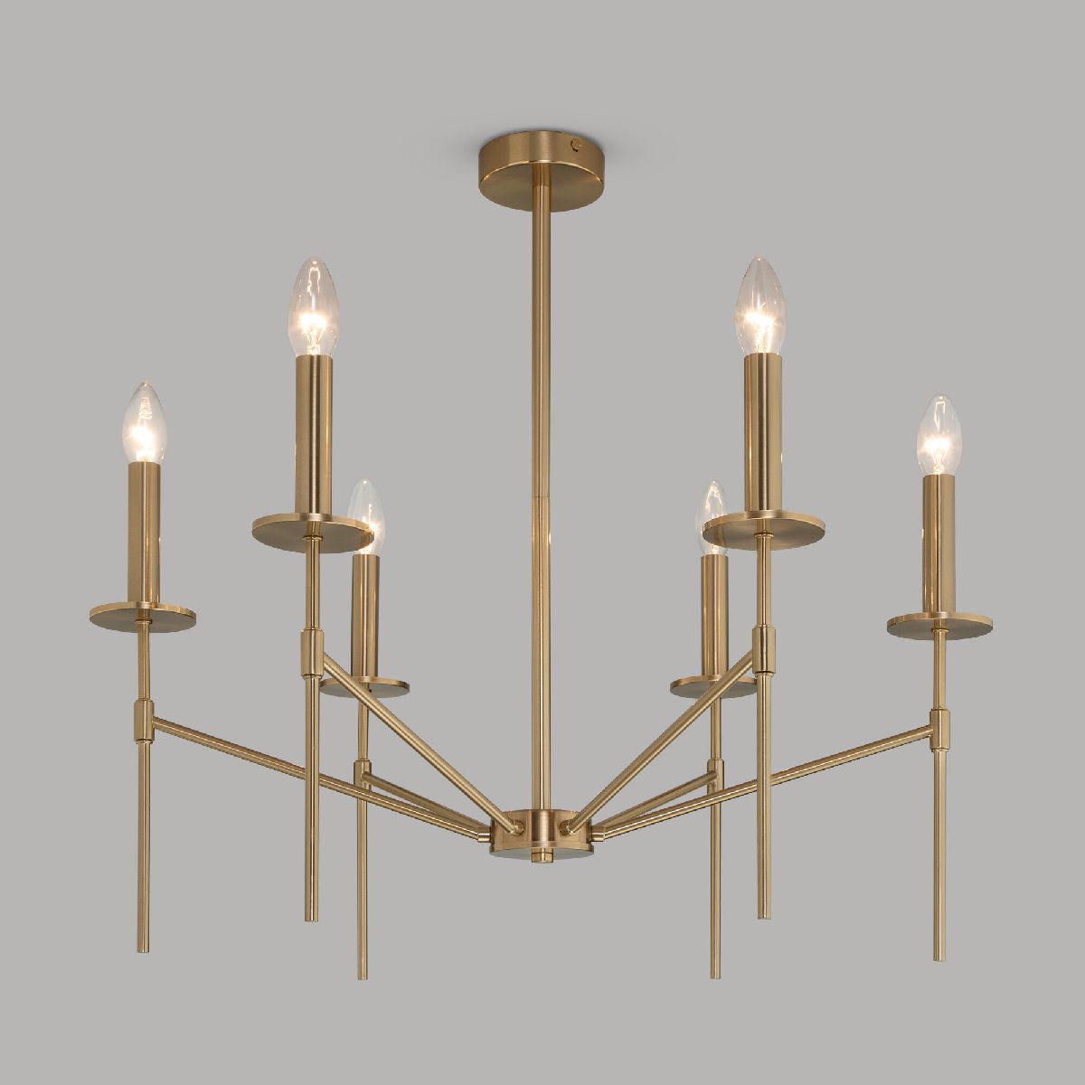 Люстра на штанге Eurosvet Anders 60142/6 латунь Smart a061930