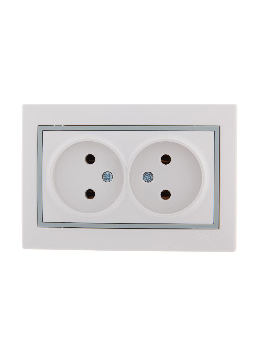 Розетка двойная б/з Lezard Mira 701-0215-128