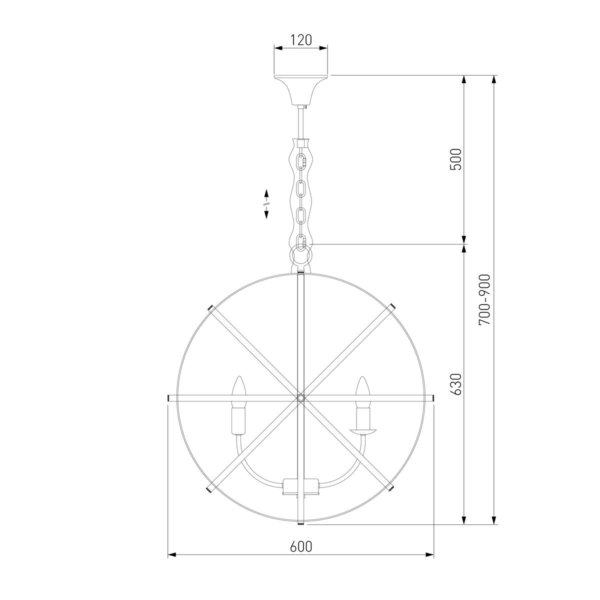 Подвесная люстра Eurosvet Santi 60139/6 золото Smart a058339