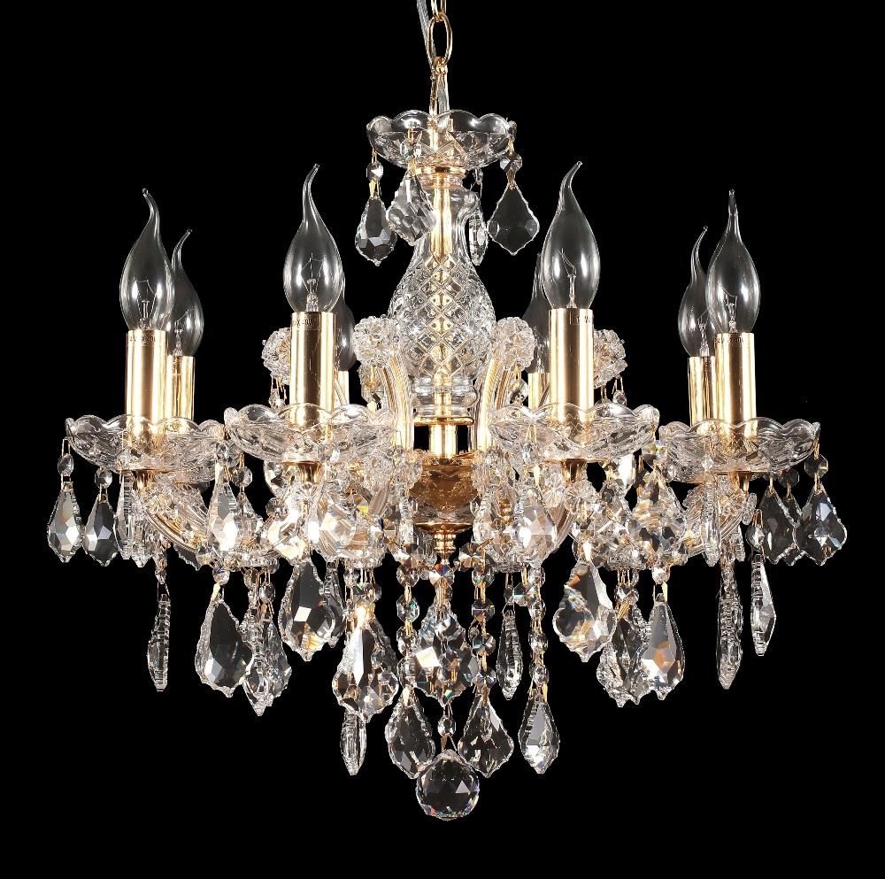 Подвесная люстра Crystal Lux Ines SP8 Gold/Transparent