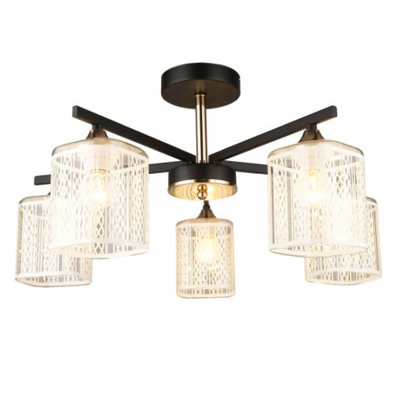 Люстра на штанге IMEX MD.4092-5-S CF+FGD