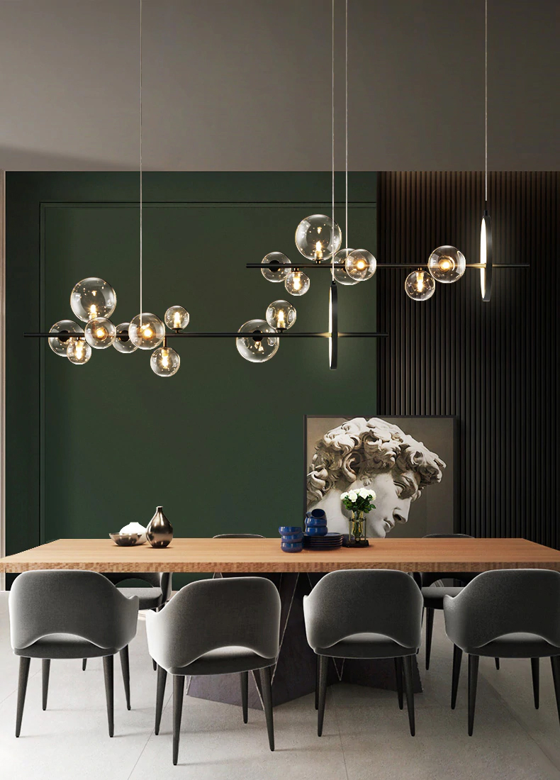 Подвесная люстра Delight Collection Art Deco Bubble KG1233P-7 black/clear УЦ