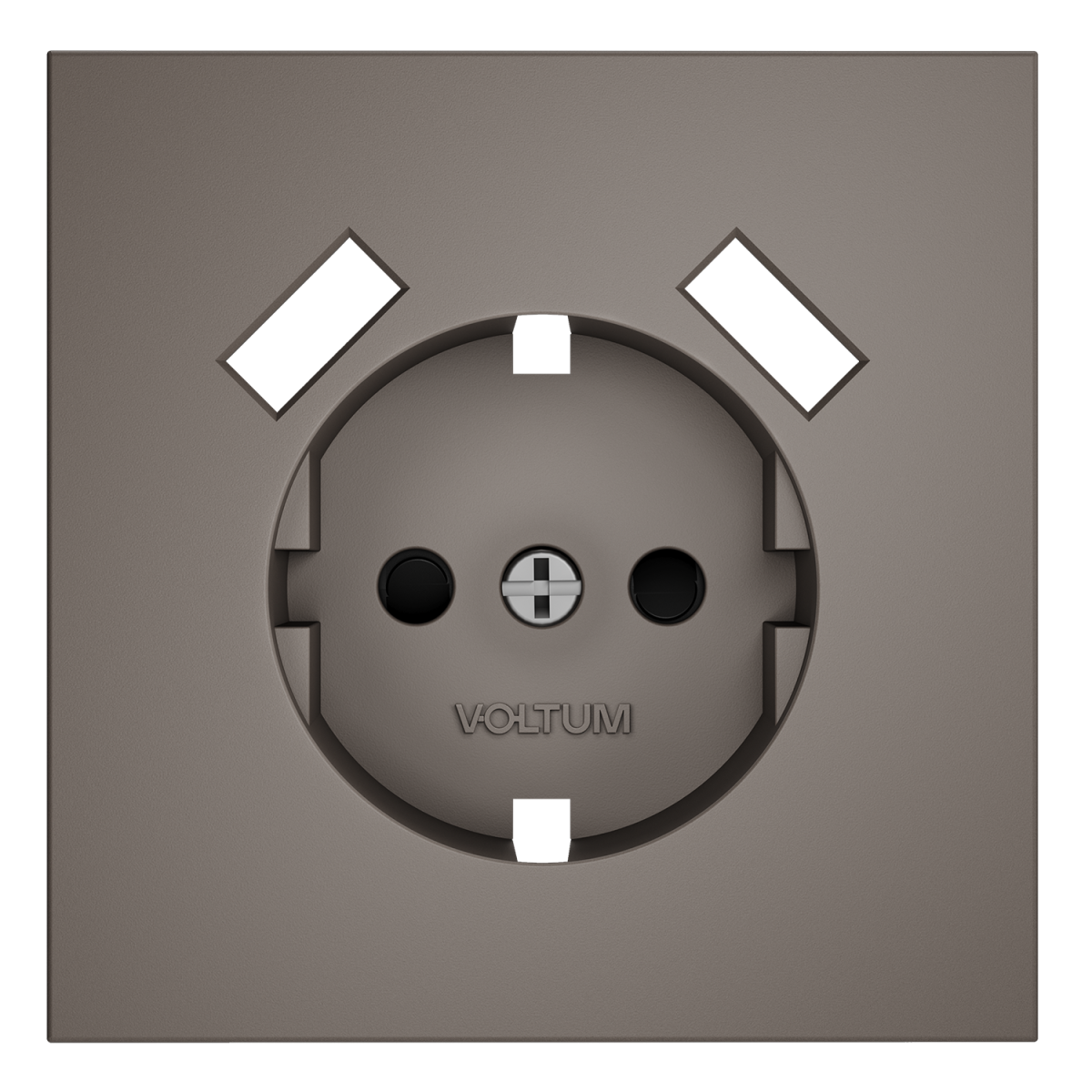 Накладка для розетки с заземлением и защитными шторками, с USB A+A Voltum S70 (капучино) VLS000914