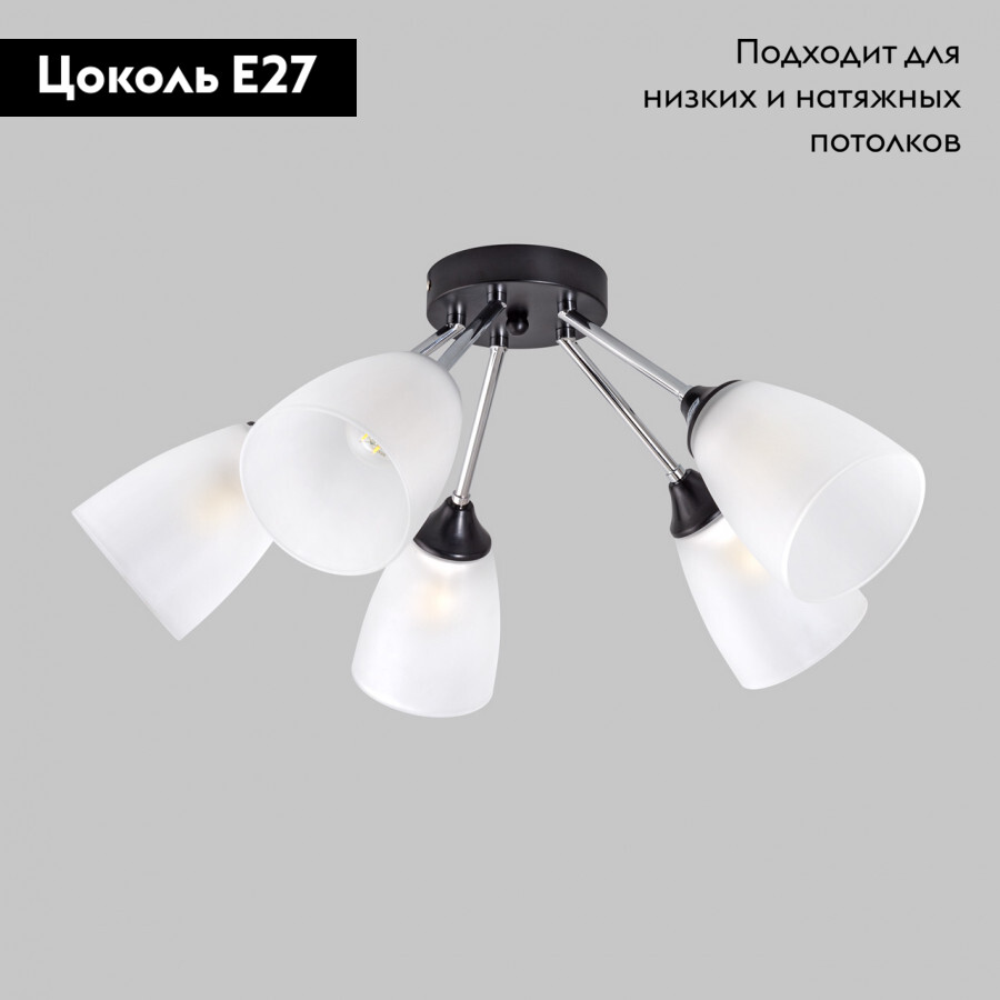Потолочная люстра IMEX MD.2167-5-S-BK+CH