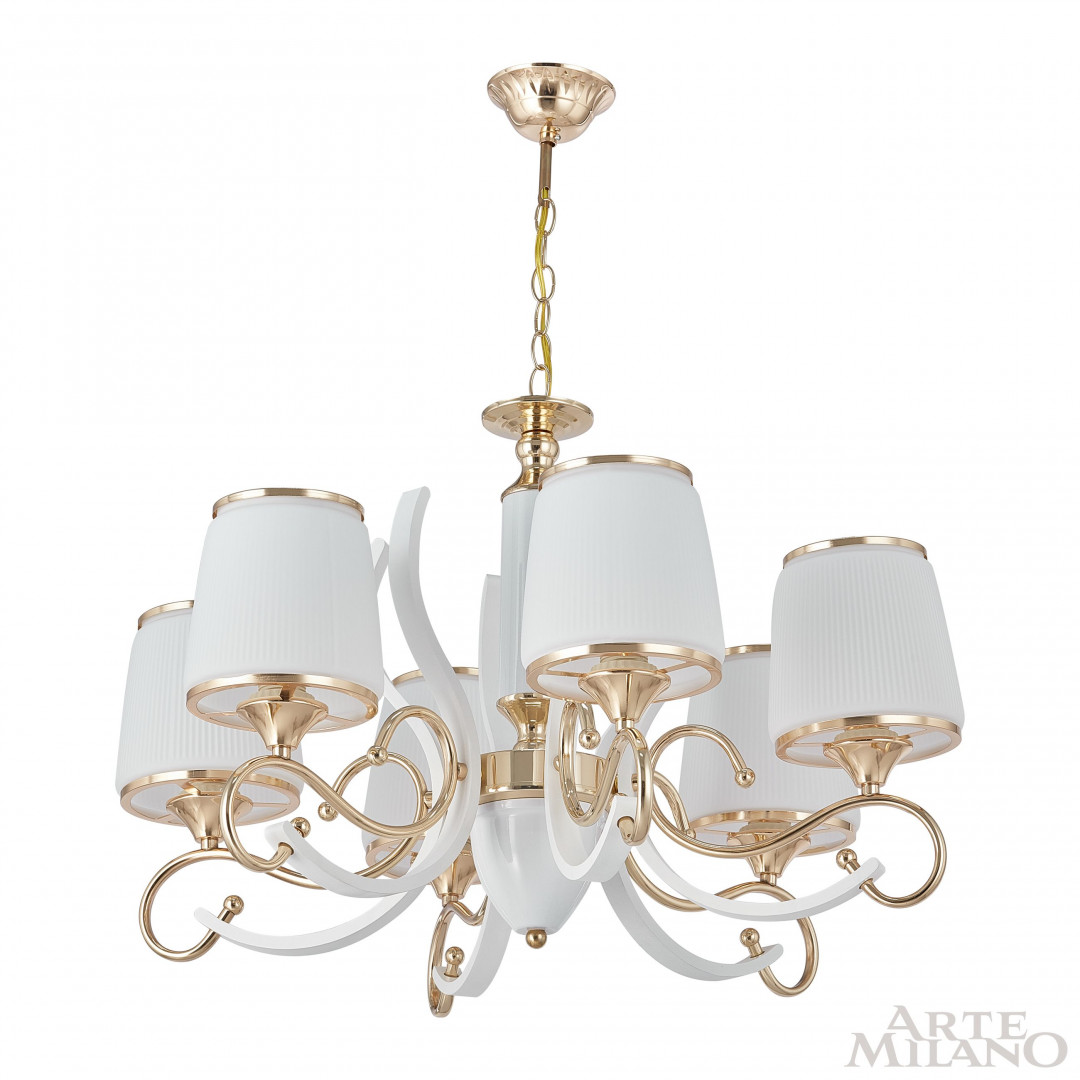 Подвесная люстра Arte Milano Florentia-3857 303857/6 Wh/Gd
