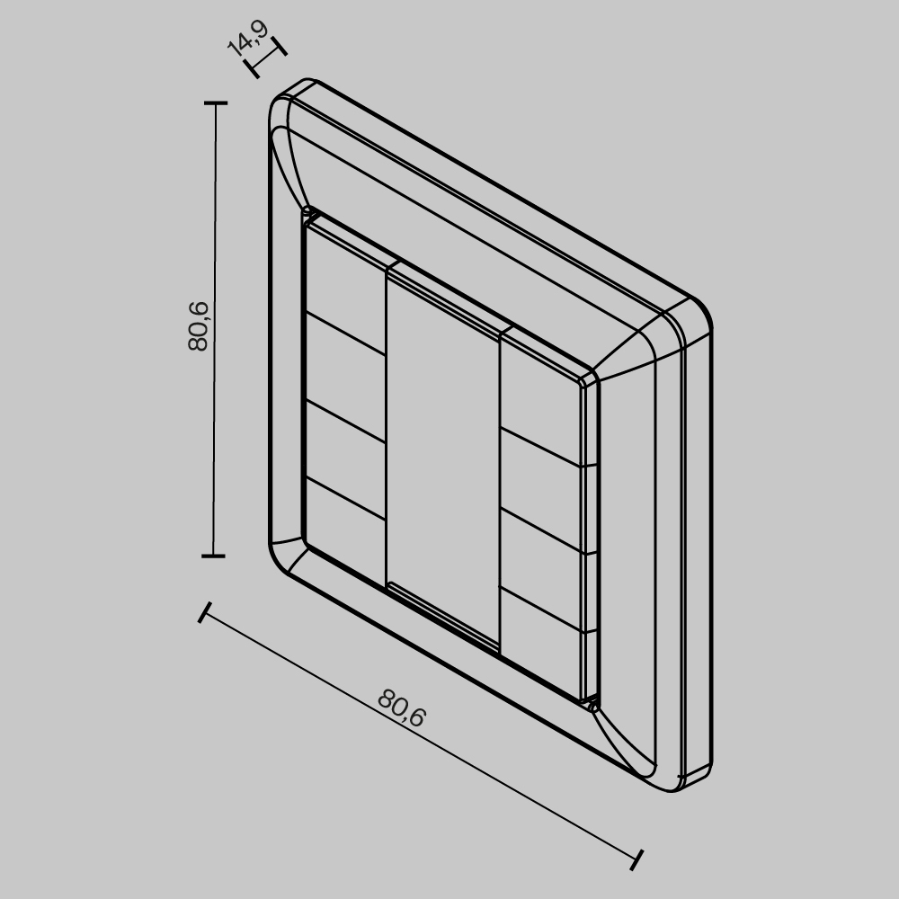 Кнопочная настенная панель управления Maytoni Dali 721050