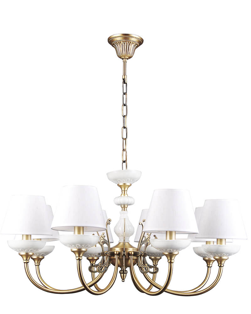 Подвесная люстра Lumien Hall Лива 1025/8H-AB-WT