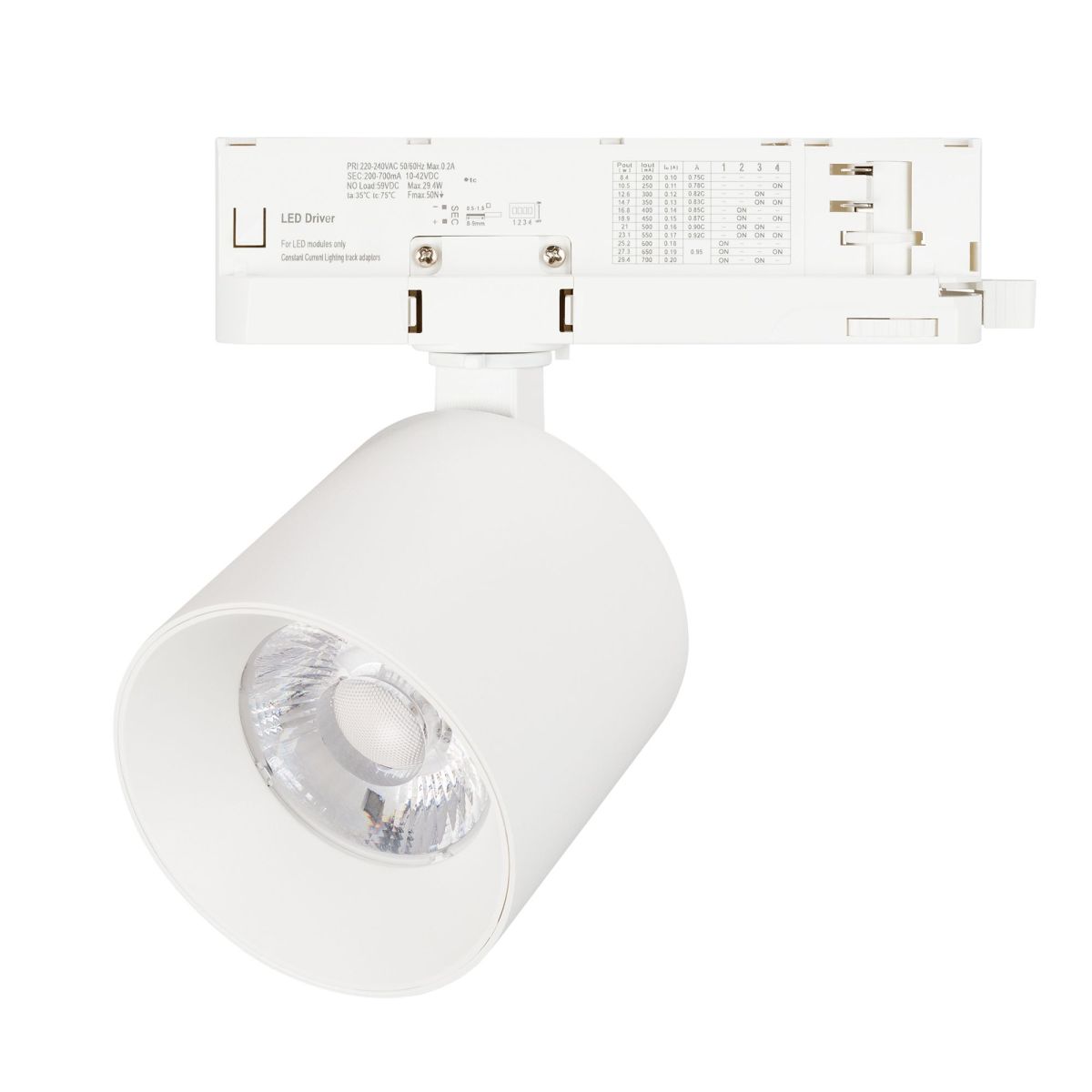 Трековый трехфазный светильник Arlight LGD-DYKE-4TR-R90-26W Day4000 (WH, 20 deg, 230V) 052147