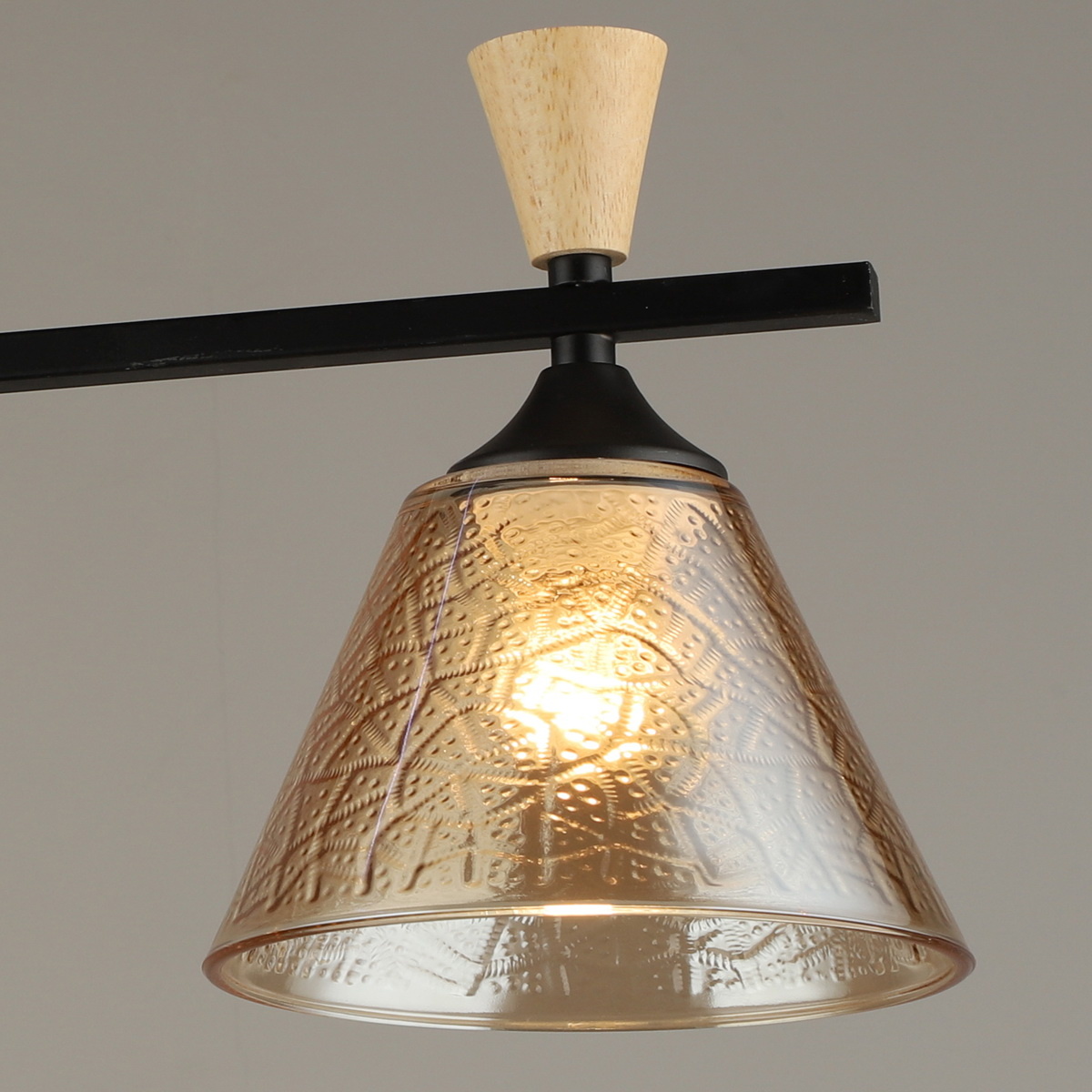 Потолочный светильник Reluce 04864-0.3-02 BK+WOOD