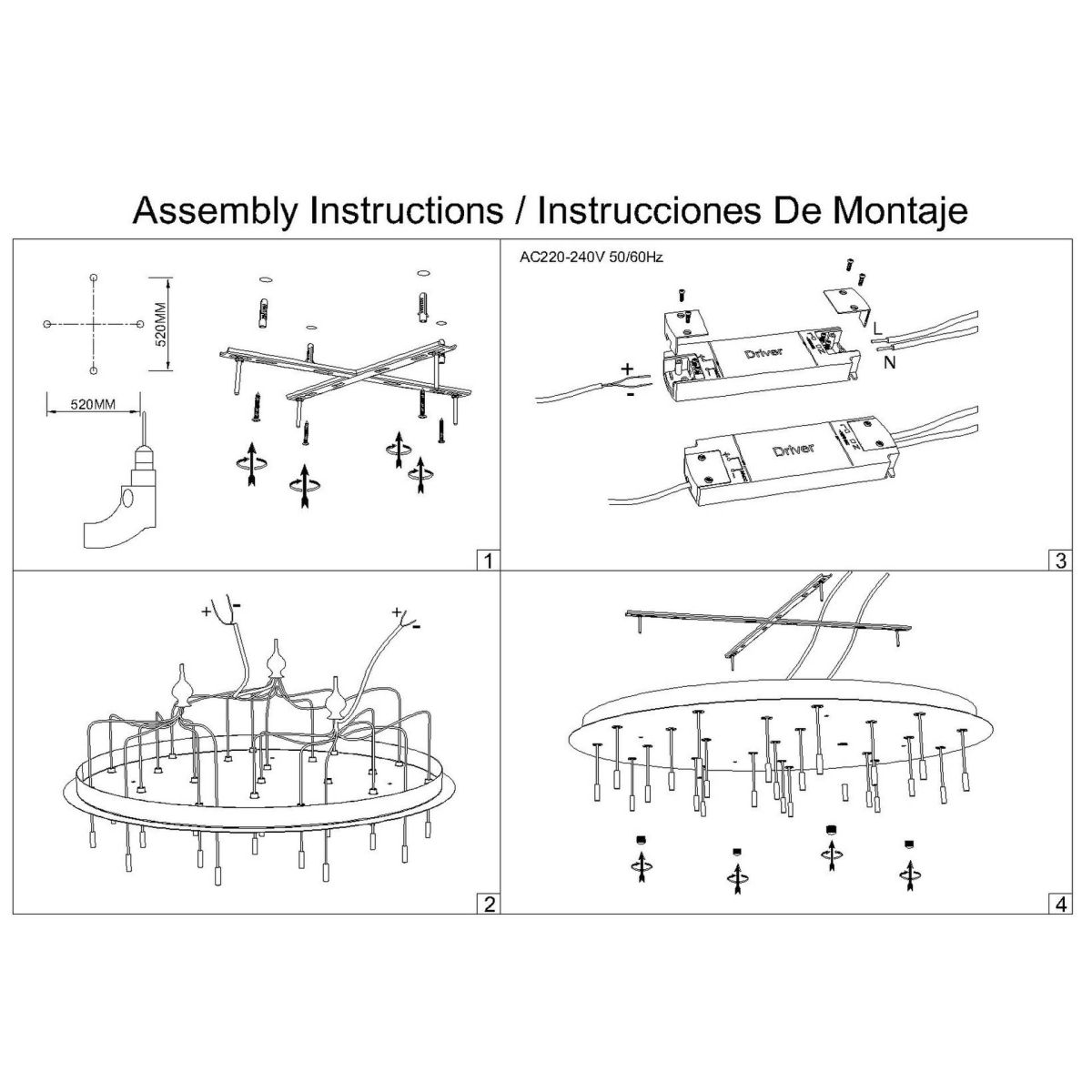 Основание потолочное 24L Mantra Modular Light Florones 9375