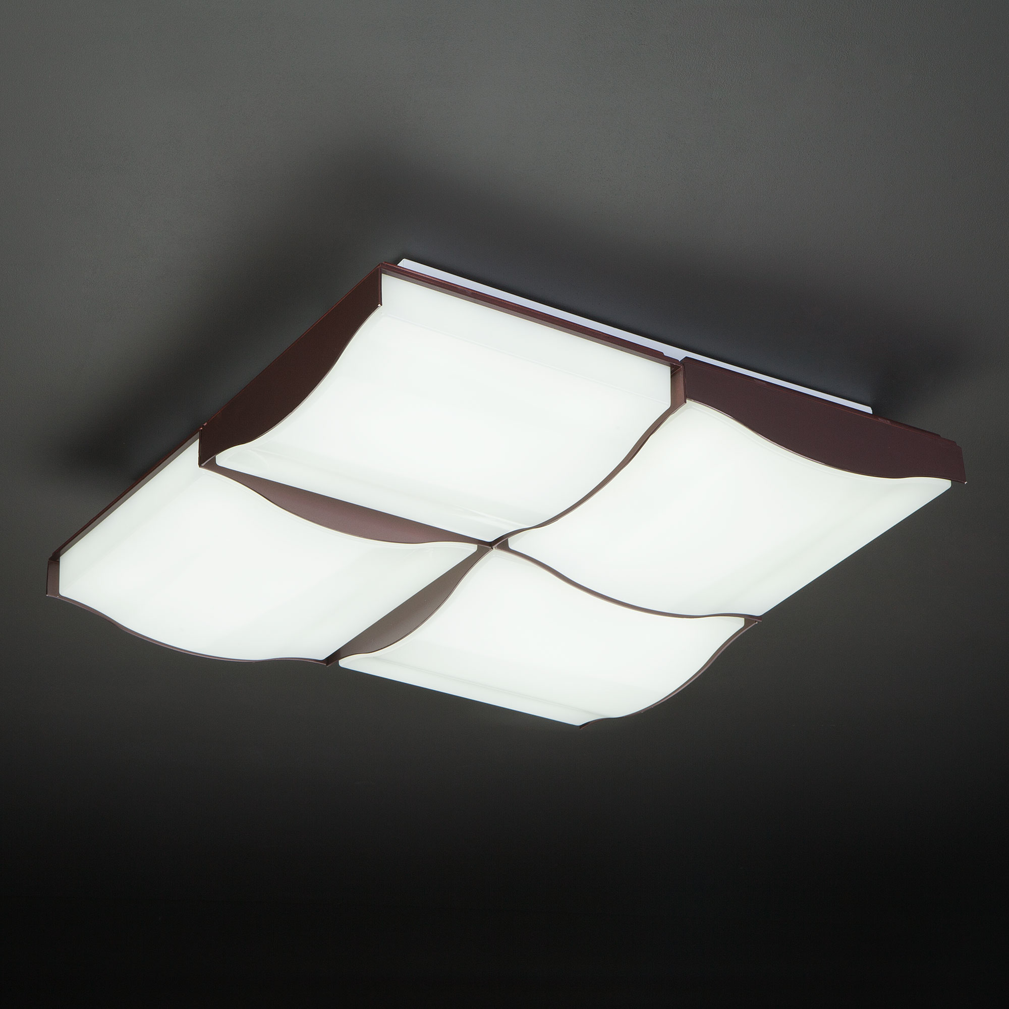 Потолочный светодиодный светильник Eurosvet Relief 90031/4 кофе в Москве