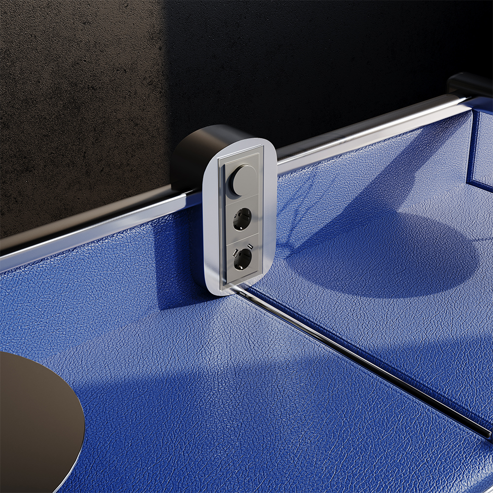 Рамка на 3 поста Voltum S70 VLS110306 (титан, стекло)