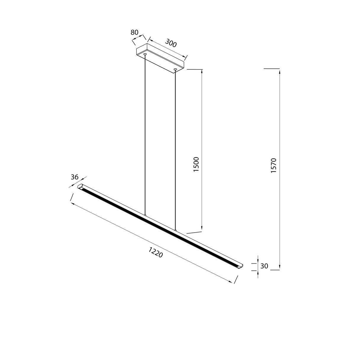Линейный подвесной светильник Mantra Lineal 8954