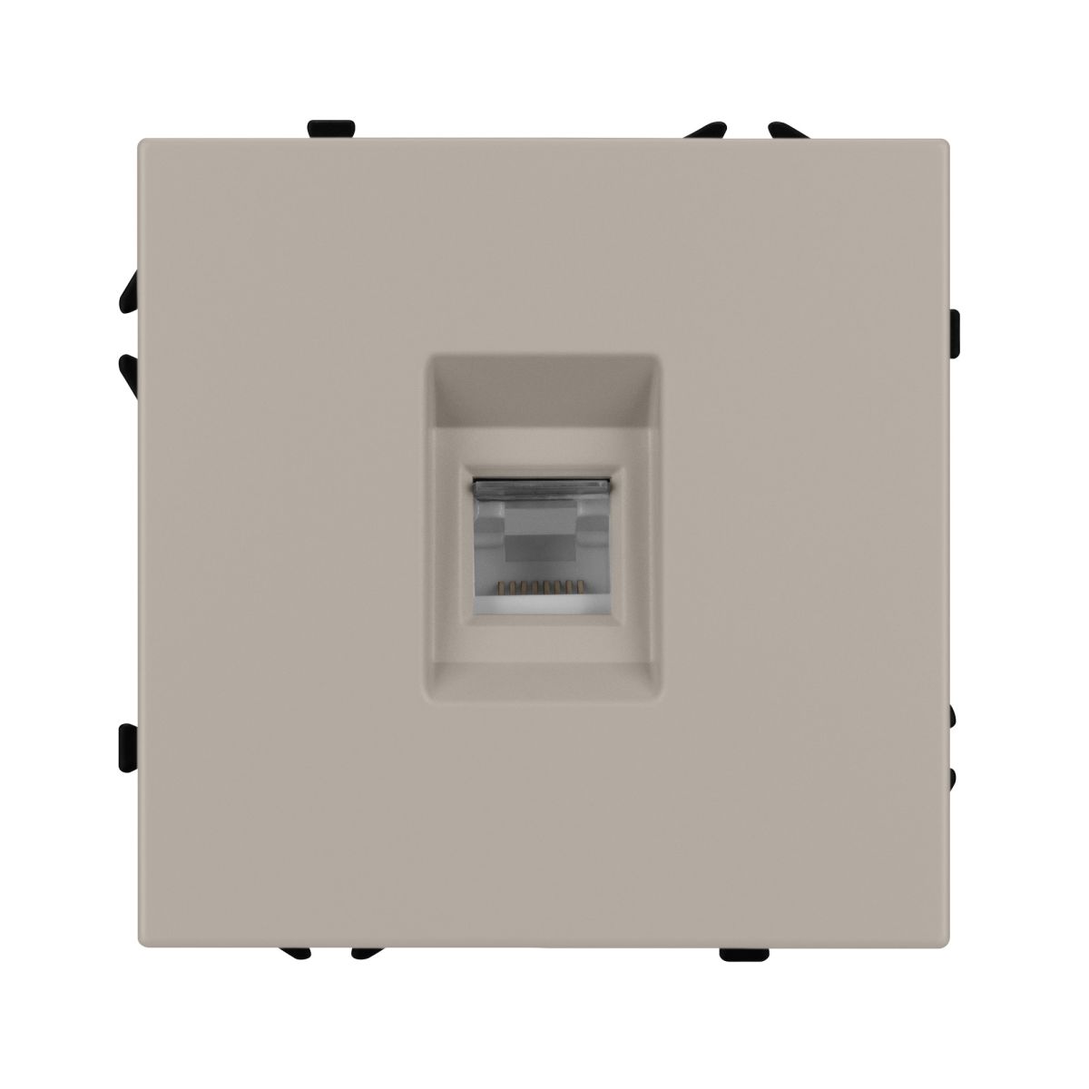 Механизм телефонной розетки Arlight SCT-NOBE-MTL1-SFPL-CA (RJ-11, 4C) (Кашемир) 061892