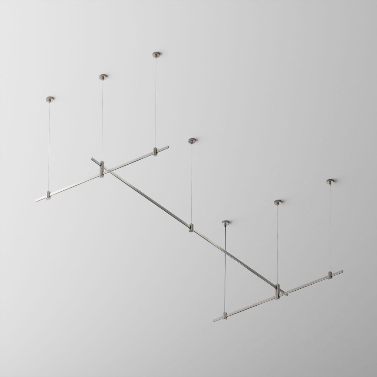 Основание двухуровневое на тросовых подвесах Hang для трековых светильников Maytoni Technical Flarity TFC-Flar-H07-PT