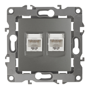 Розетка информационная двойная 2XRJ45 Эра 12-3108-12 Б0019354