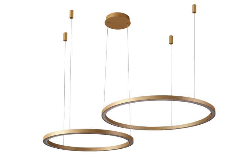 Подвесной светодиодный светильник Crystal Lux FORTUNA SP123W LED D600+800 GOLD