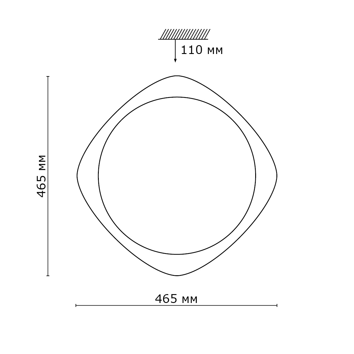 Настенно-потолочный светодиодный светильник Sonex Pal 2019/B