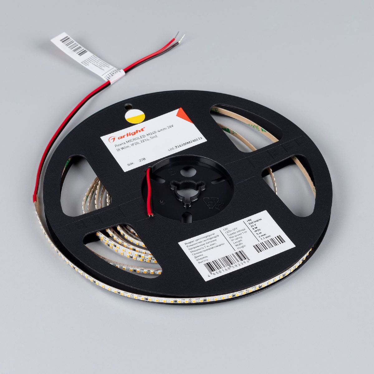 Светодиодная лента Arlight MICROLED-M240-4mm 24V Day4000 (8 W/m, IP20, 2216, 5m) 047869