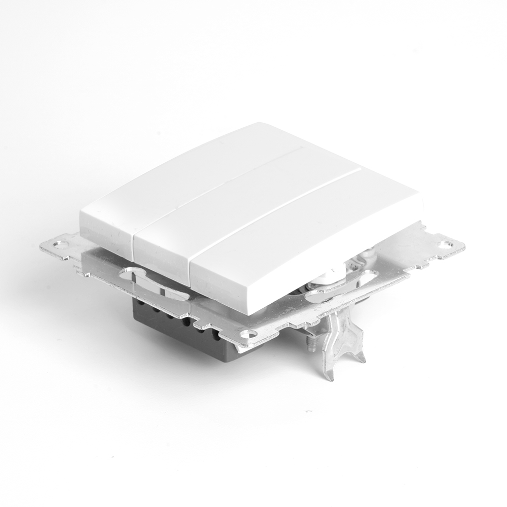 Выключатель трехклавишный Stekker GLS10-7108-01 Катрин 49171