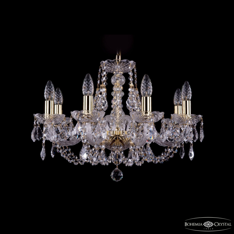 Подвесная люстра Bohemia Ivele Crystal 1406/8/195 G Leafs