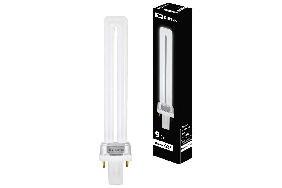 Лампа энергосберегающая TDM Electric G23 9W 6500K матовая SQ0323-0086