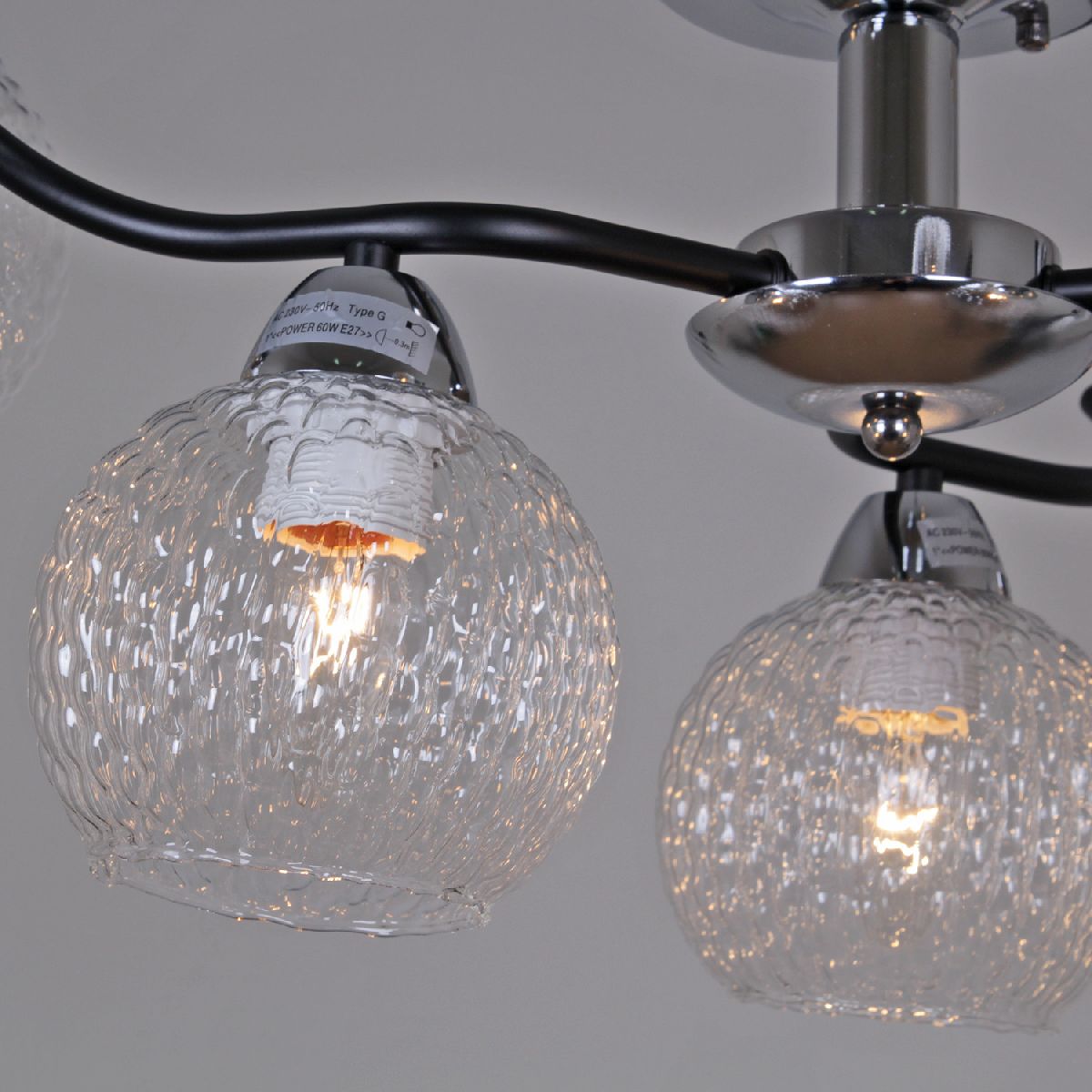 Потолочная люстра Reluce 07624-0.3-06 CR+BK