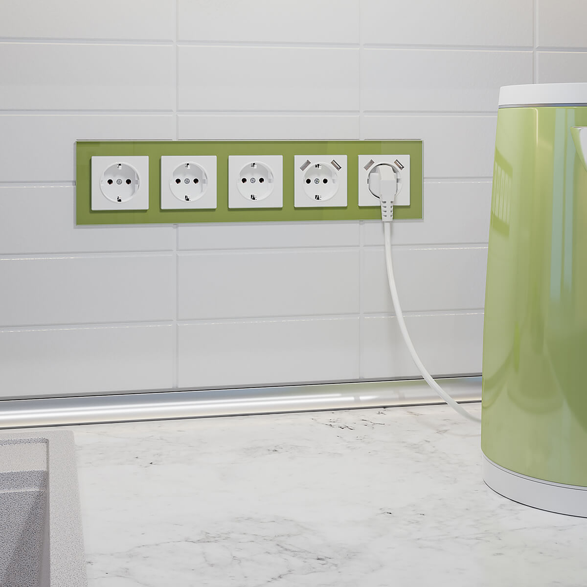 Рамка Werkel Favorit на 5 постов фисташковый WL01-Frame-05 4690389098697