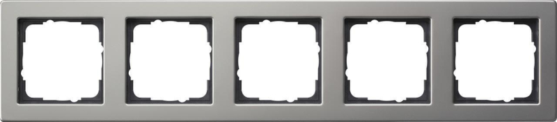 Рамка 5-постовая Gira E2 нержавеющая сталь 021533