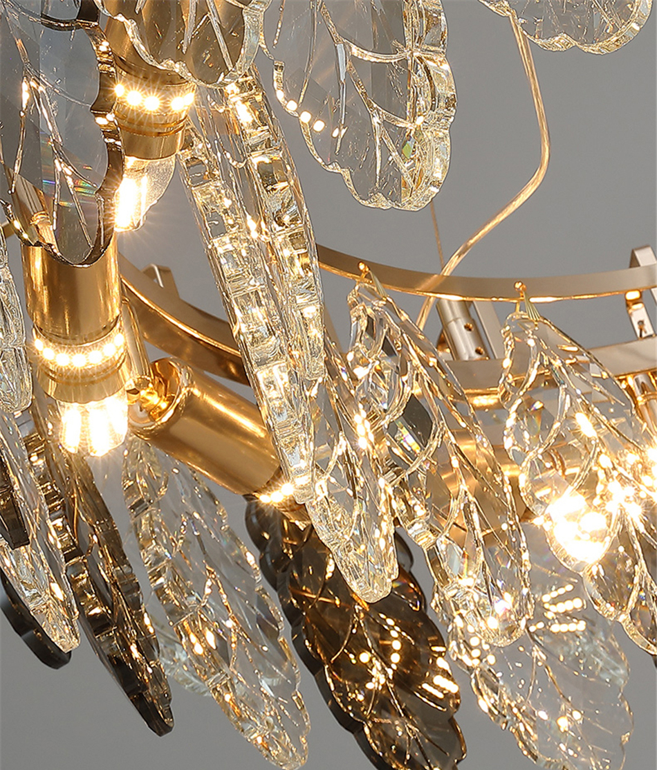 Подвесная люстра Delight Collection D8011P/R-1000 gold/smoky