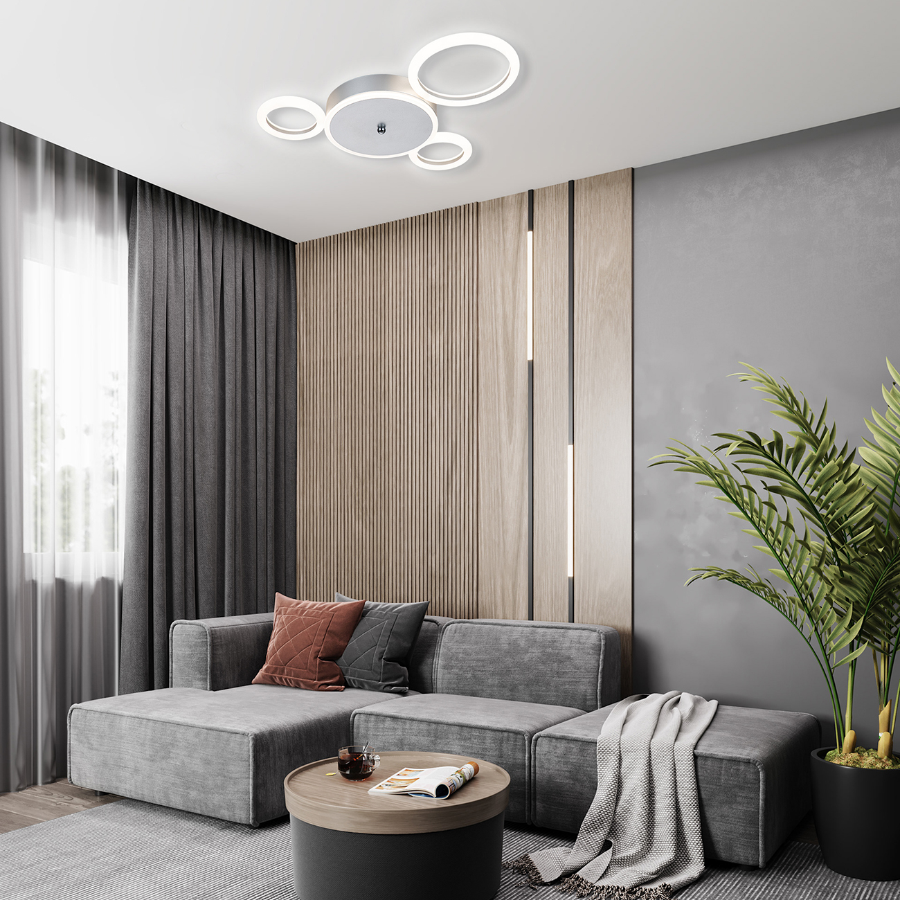 Потолочный светильник Escada Saturn 10268/4LED Silver в Москве