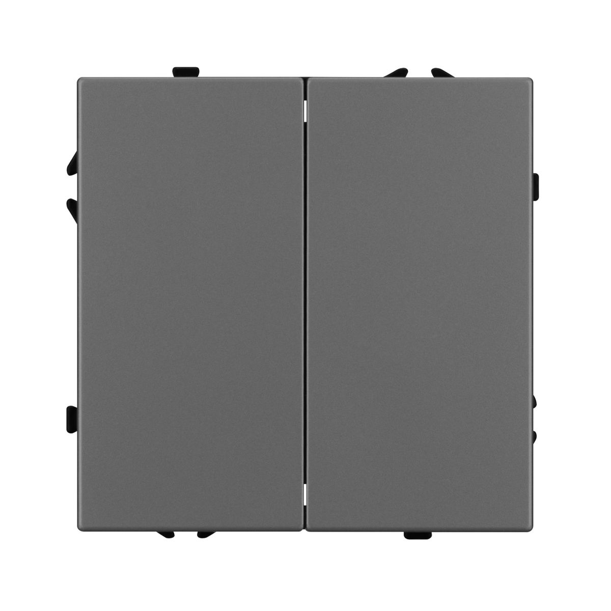 Механизм выключателя двухклавишный непроходной Arlight SWT-NOBE-MK02-SFPL-GR (230V, 10A) 054254