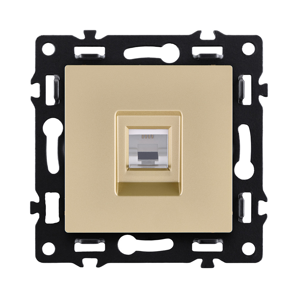 Розетка телефонная RJ11, золотой Kollinger Asthetik AS-019GD