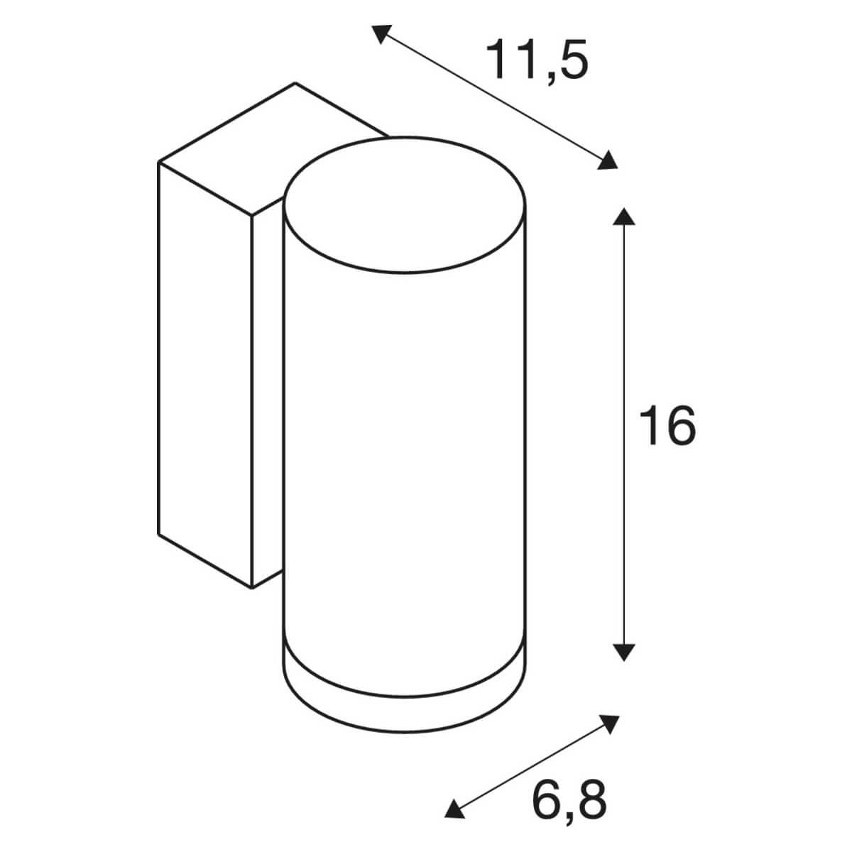 Уличный настенный светильник SLV Enola Roud 1003422