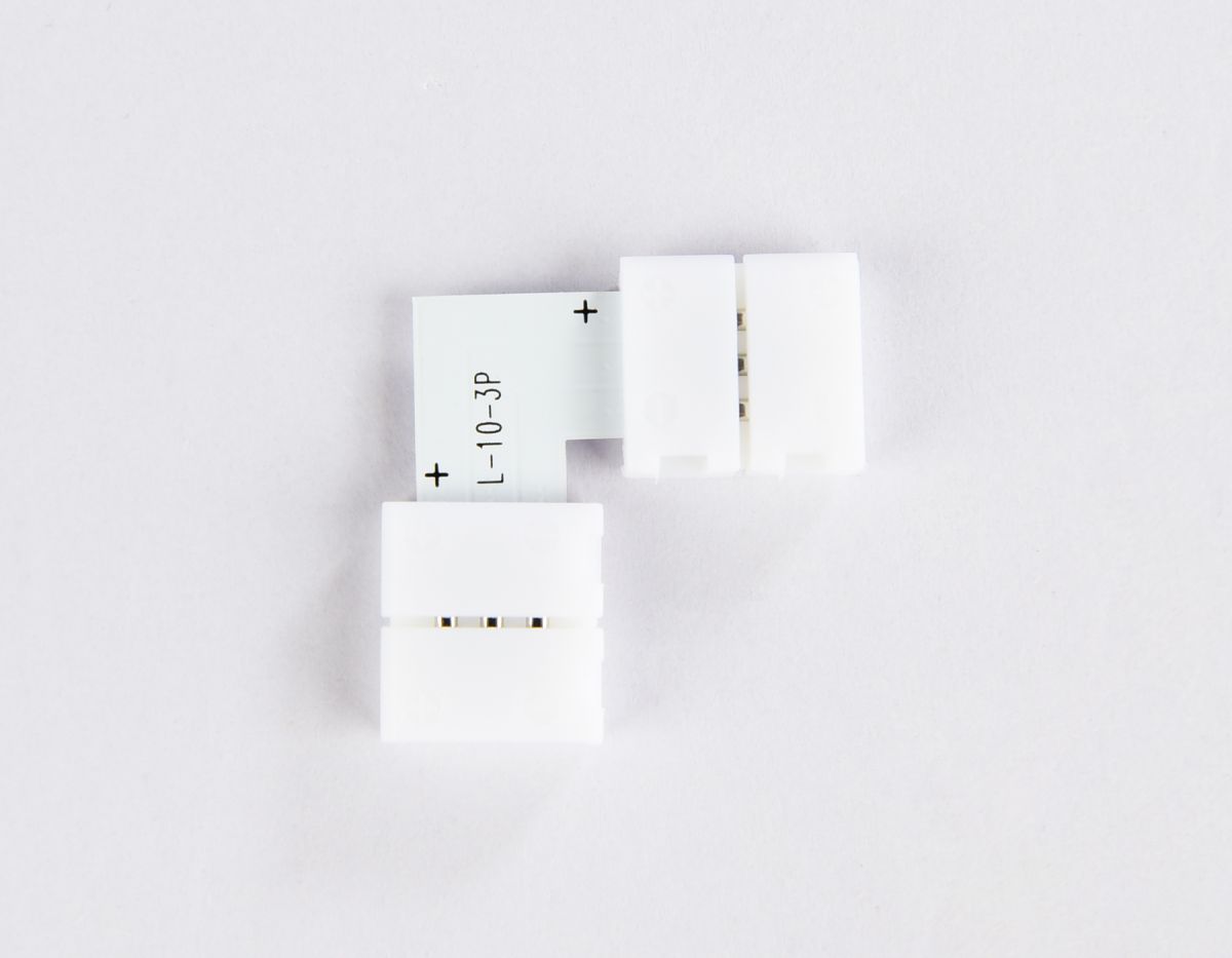 Соединитель угловой L для светодиодной ленты 5050 12/24V (3 конт.) GS6651 (10шт) Ambrella Light Illumination GS6651